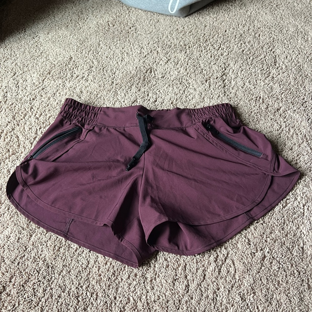 Zyia Plum Fierce Zipper Pocket Shorts